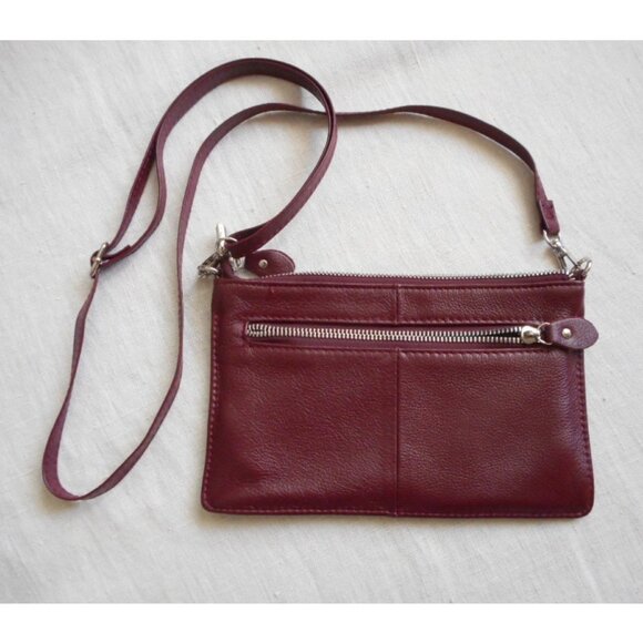 Genuine leather small burgundy crossbody bag- Befen - Picture 2 of 14